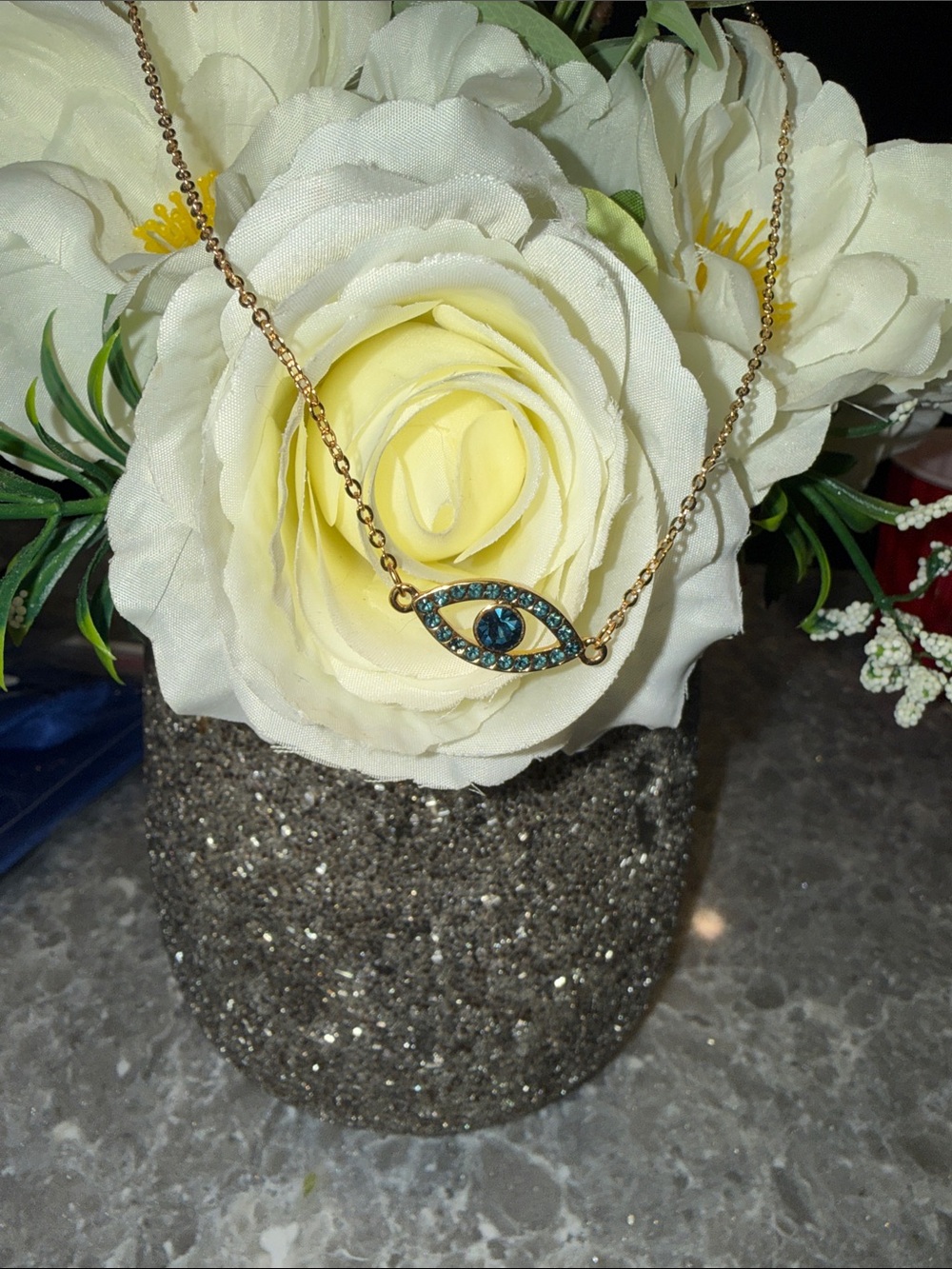 Gold-Tone evil eye 🧿 necklace with extension